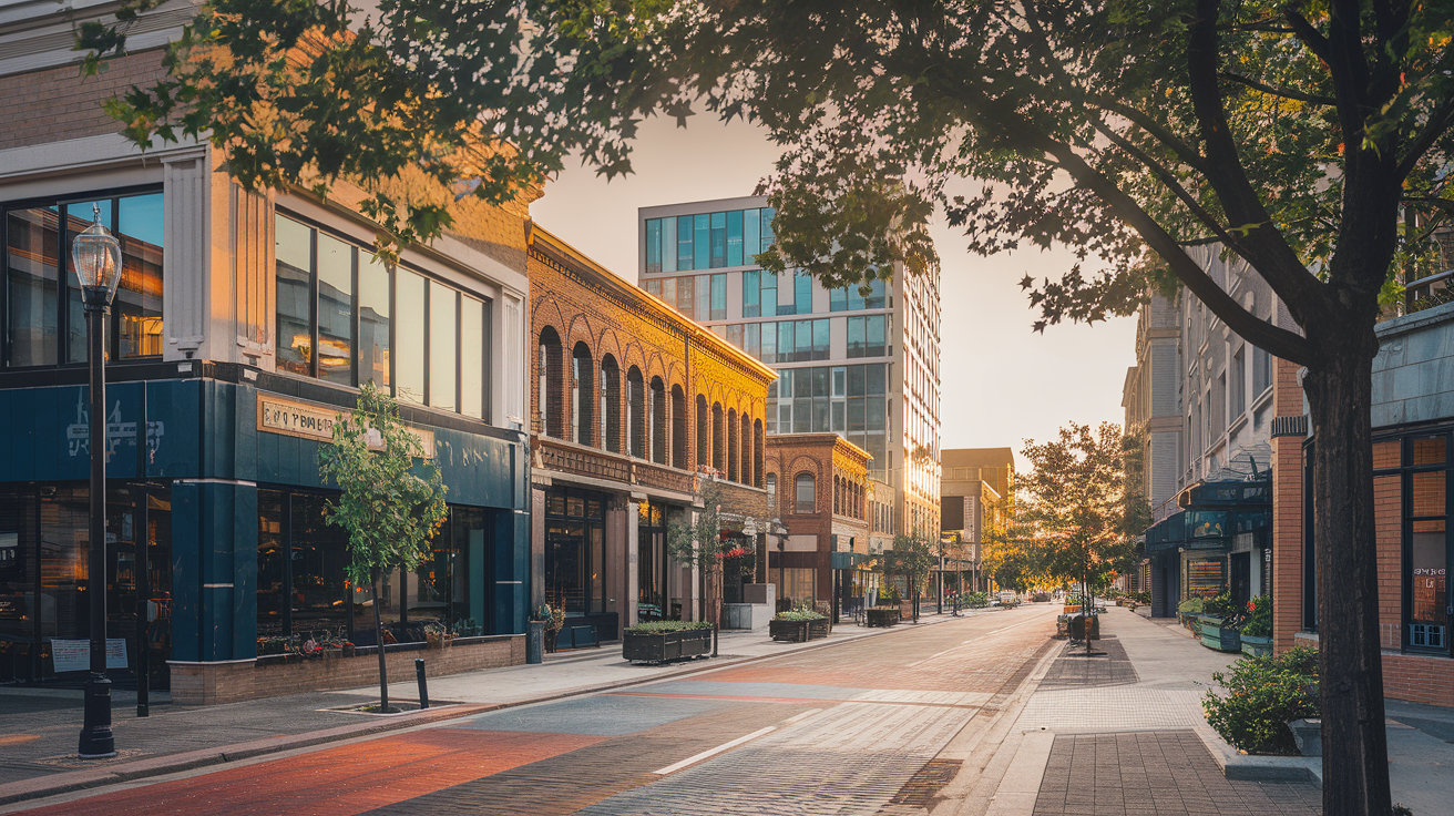 Central Hamilton urban streetscape